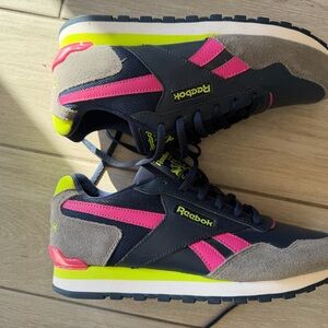 Reebok Athletic Shoes - Navy, Pink, and Neon Green